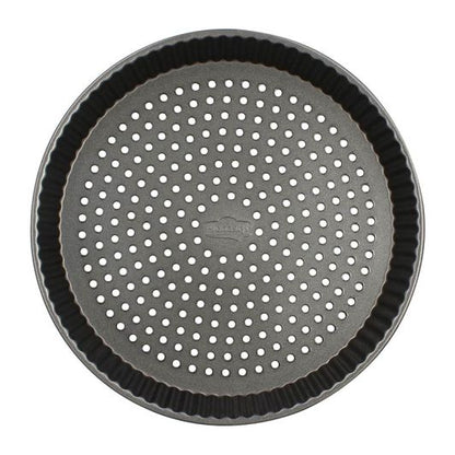 MENASTYL Molde de Tarta Perforado Acero Inoxidable 32 cm