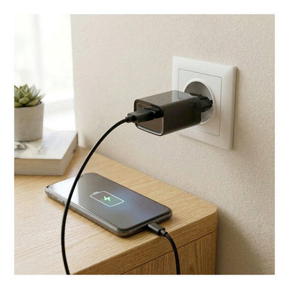 High One Adaptador 2,4 AA Negro Cargador USB‑C 1 M