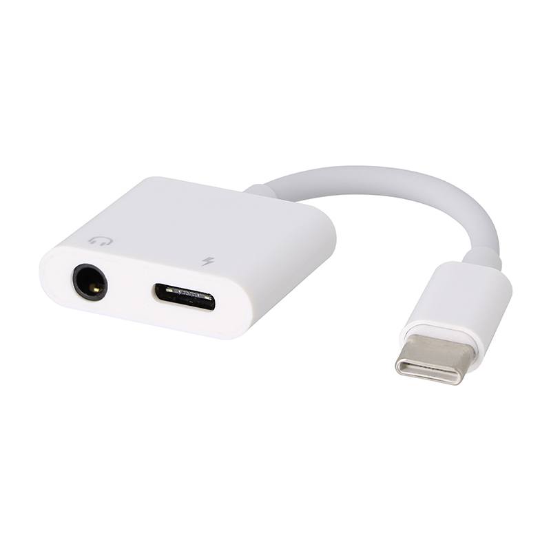 EDENWOOD USB C and JACK Adaptador Blanco