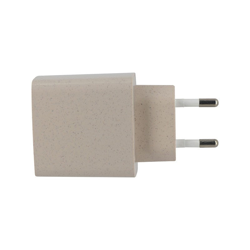Edenwood Cargador 20W Eco USB‑C USB‑A Beige Rápido