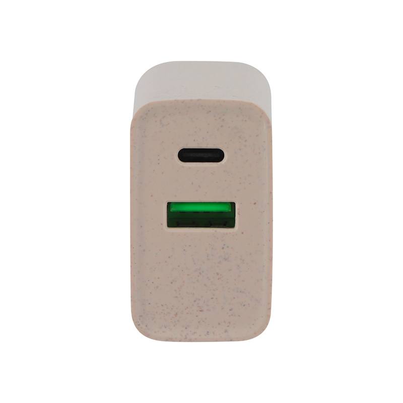 Edenwood Cargador 20W Eco USB‑C USB‑A Beige Rápido