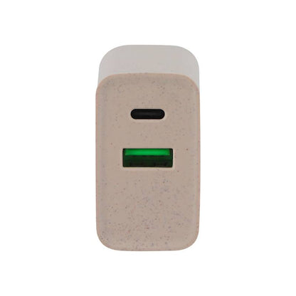Edenwood Cargador 20W Eco USB‑C USB‑A Beige Rápido