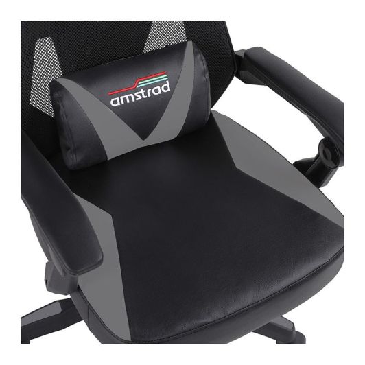AMSTRAD Silla Gaming Reclinable Gris con Soporte Lumbar