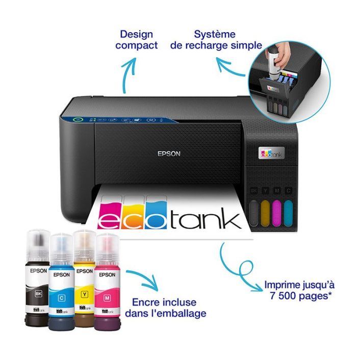 Epson ET-2861 Impresora Multifunción EcoTank Depósitos Recargables Negro