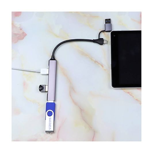 SEDEA USB‑C Hub con Adaptador 4 Puertos