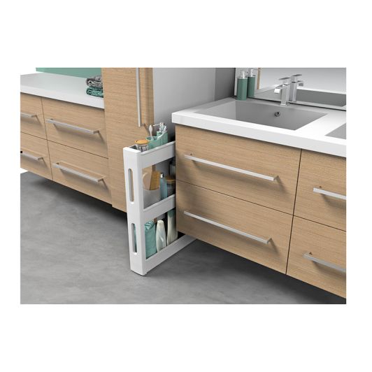 Carro de Cocina Blanco con Ruedas Compacto para Espacios Pequeños