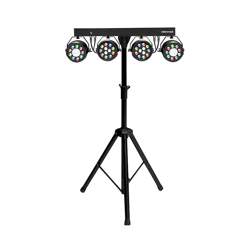 Edenwood Luces LED 9 RGB Multihaces Rotatorios Negro