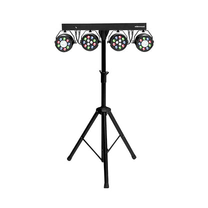 Edenwood Luces LED 9 RGB Multihaces Rotatorios Negro
