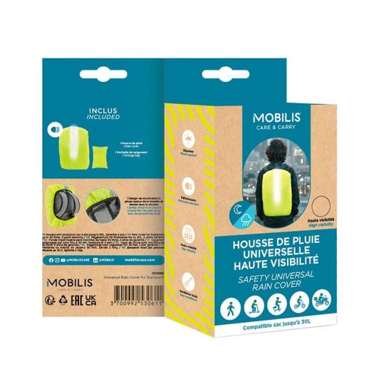 MOBILIS Funda Universal 30L para Mochila Amarilla Resistente