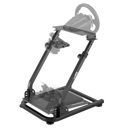 AMSTRAD AMS-RACE-PILOT Soporte Universal de Volante Negro Plegable con Pedal y Palanca