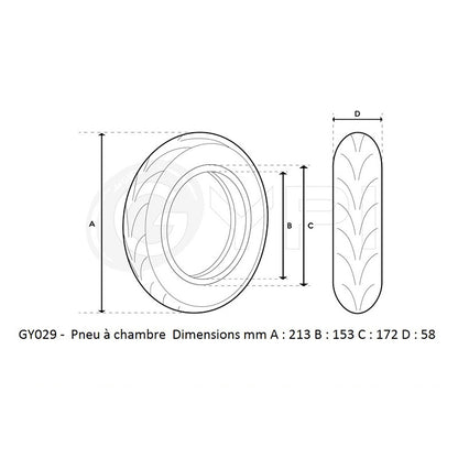 Neumático reforzado GYPI 8.5"*2.0
