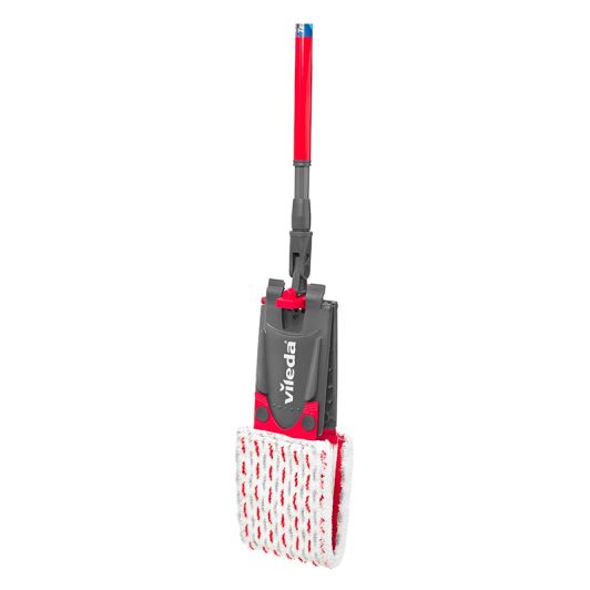 VILEDA Ultramax Escoba Telescópica con Mango Ajustable Rojo