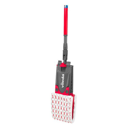 VILEDA Ultramax Escoba Telescópica con Mango Ajustable Rojo