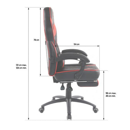 SPIRIT OF GAMER Mustang Silla Gaming Piel Sintética Rojo