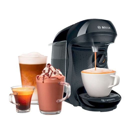 Bosch Tassimo TAS102E HAPPY Cafetera de Cápsulas Negra 0,7L
