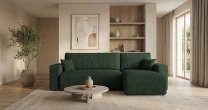 Designer Sofa Calva mit Schlaf- und Klappfunktion in Cord