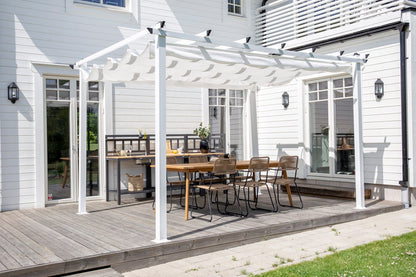 Luxusbetten24 Solyx Pergola Garten Modell mit Weißem Polyesterdach