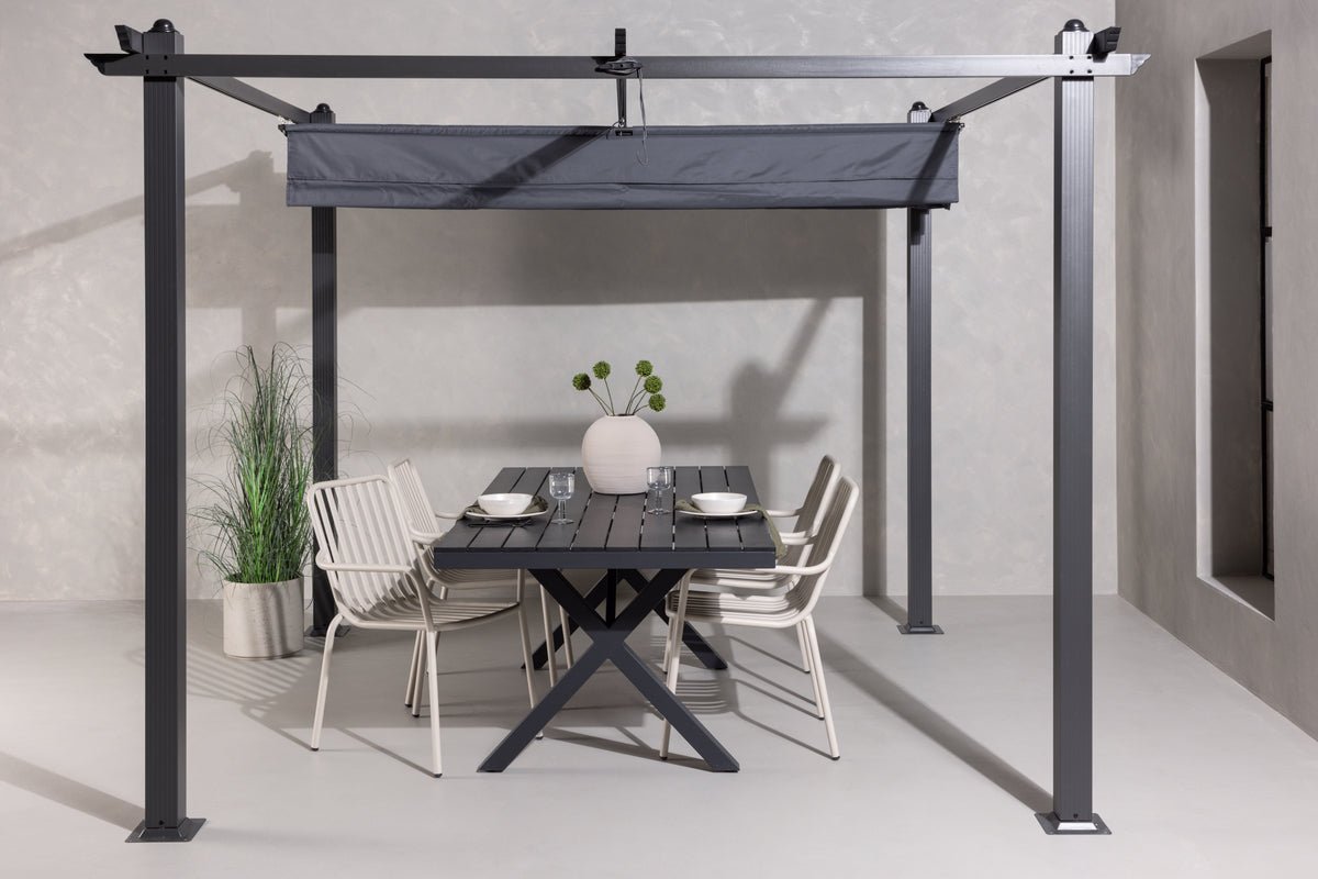 Pergola Sora - mit grauem Polyesterdach