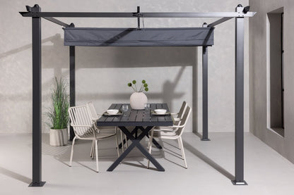 Pergola Sora - mit grauem Polyesterdach