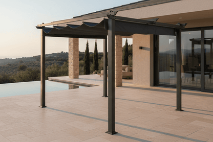 Pergola Sora - mit grauem Polyesterdach