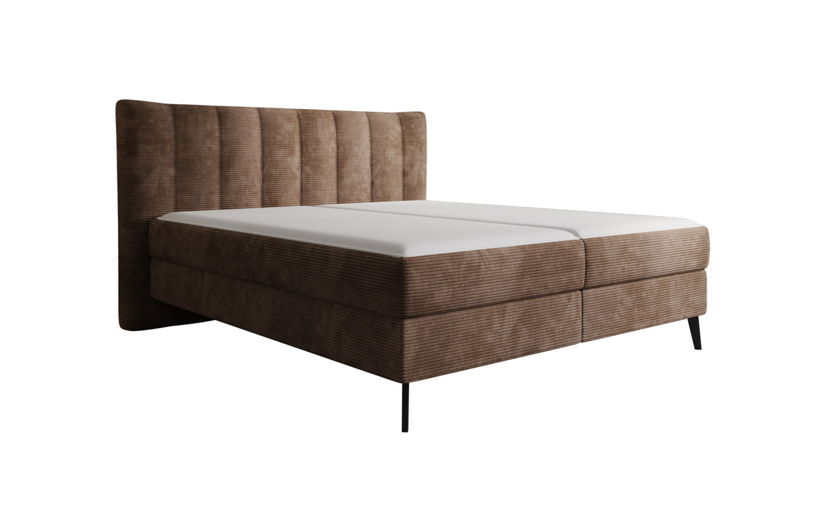 Luxusbetten24 Ines Boxspringbett Cord mit Stauraum 140‑200 cm Größe