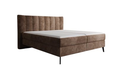 Luxusbetten24 Ines Boxspringbett Cord mit Stauraum 140‑200 cm Größe
