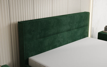 Designer Polsterbett Merry in Cord mit Stauraum