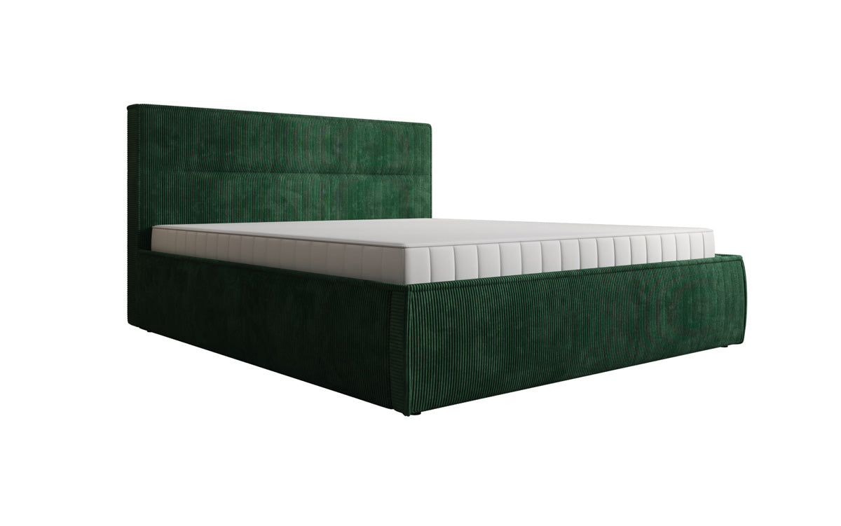 Designer Polsterbett Merry in Cord mit Stauraum