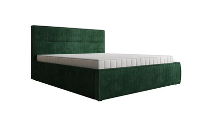 Designer Polsterbett Merry in Cord mit Stauraum