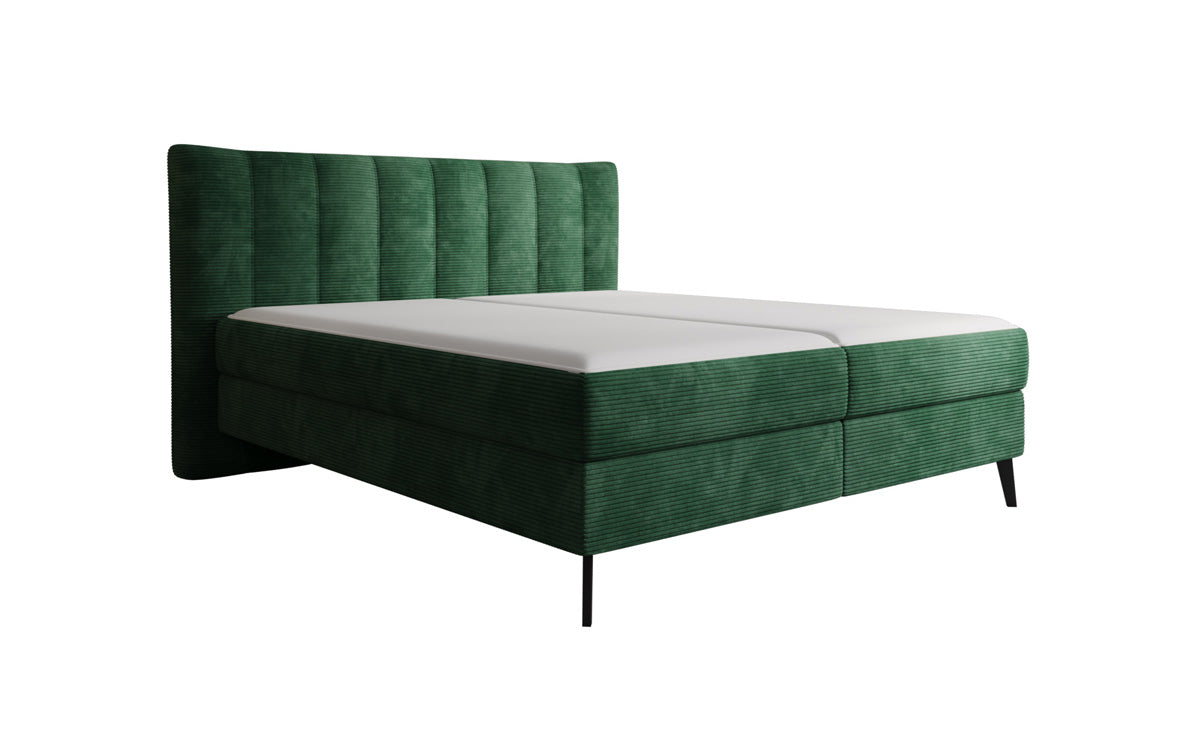 Luxusbetten24 Ines Boxspringbett Cord mit Stauraum 140‑200 cm Größe