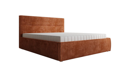 Designer Polsterbett Merry in Cord mit Stauraum