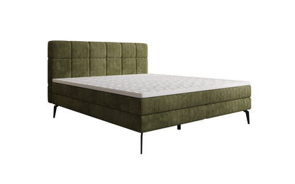 Luxusbetten24 Vera Boxspringbett Cord Design mit hohen Füßen