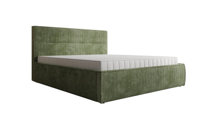 Designer Polsterbett Merry in Cord mit Stauraum