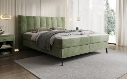 Luxusbetten24 Ines Boxspringbett Cord mit Stauraum 140‑200 cm Größe