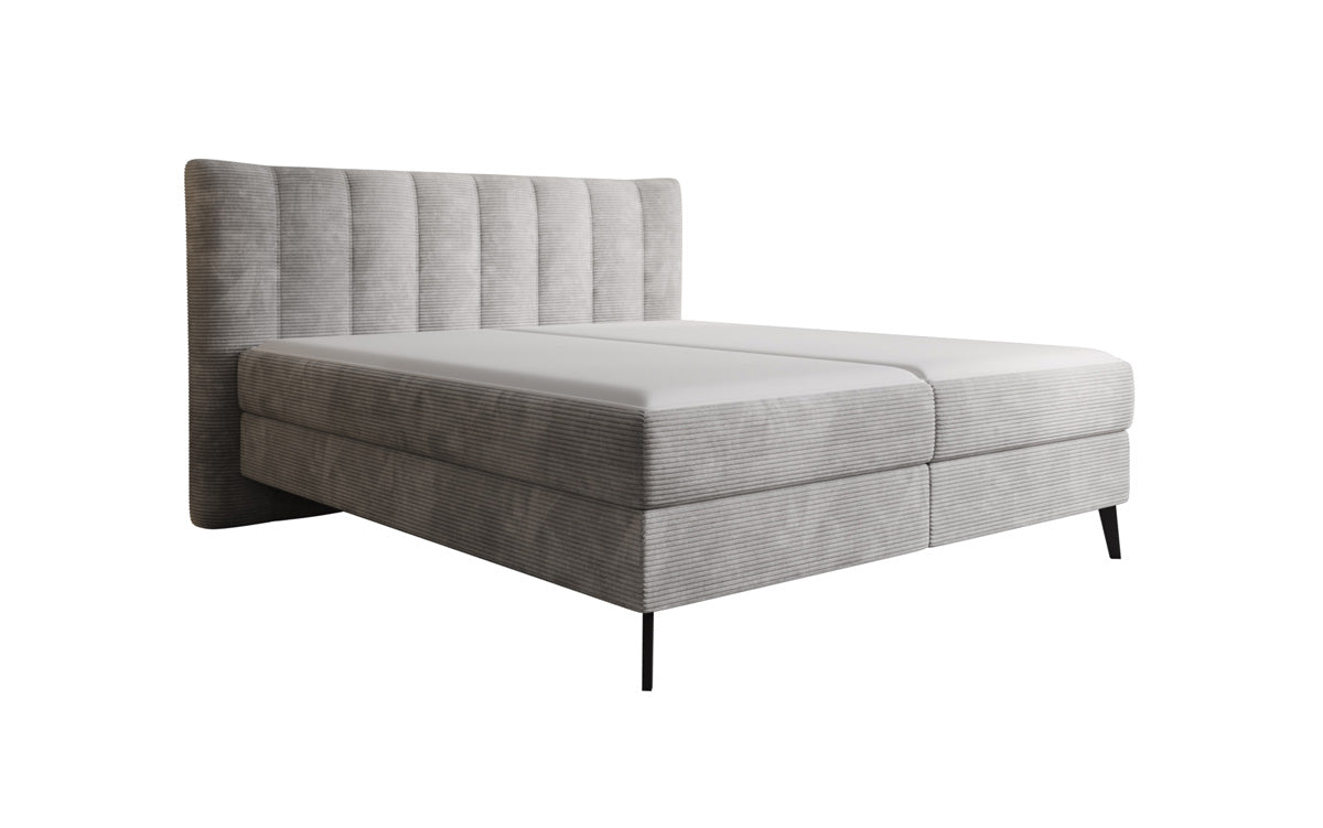 Luxusbetten24 Ines Boxspringbett Cord mit Stauraum 140‑200 cm Größe