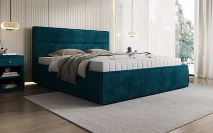 Designer Polsterbett Merry in Cord mit Stauraum