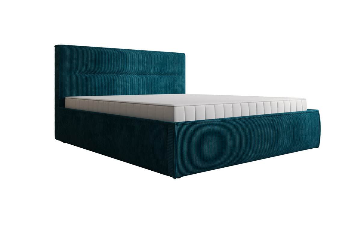 Designer Polsterbett Merry in Cord mit Stauraum