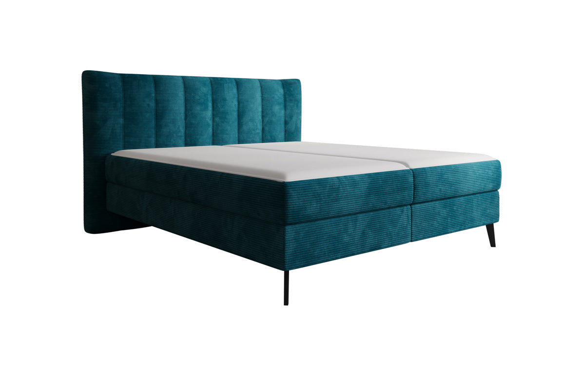 Luxusbetten24 Ines Boxspringbett Cord mit Stauraum 140‑200 cm Größe
