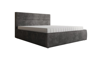 Designer Polsterbett Merry in Cord mit Stauraum