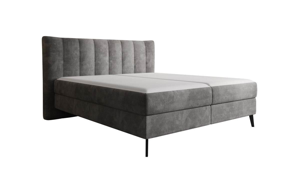 Luxusbetten24 Ines Boxspringbett Cord mit Stauraum 140‑200 cm Größe