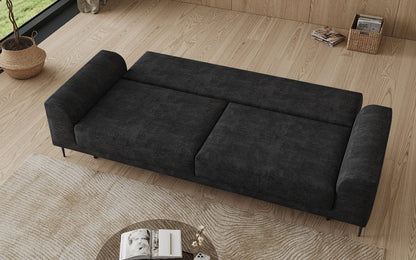 Designer 3 Sitzer Sofa Bloom in Cord mit Schlaffunktion und Stauraum