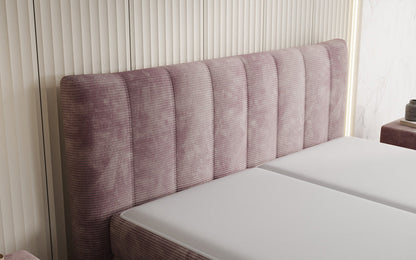Luxusbetten24 Ines Boxspringbett Cord mit Stauraum 140‑200 cm Größe