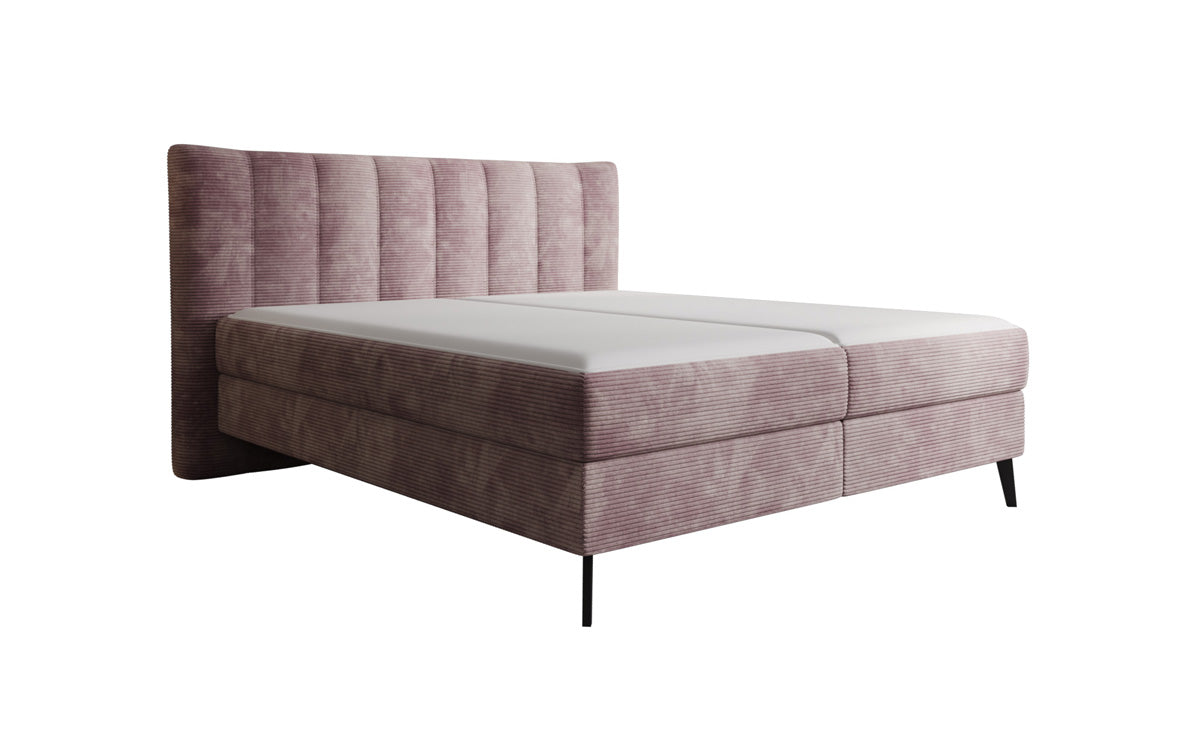 Luxusbetten24 Ines Boxspringbett Cord mit Stauraum 140‑200 cm Größe