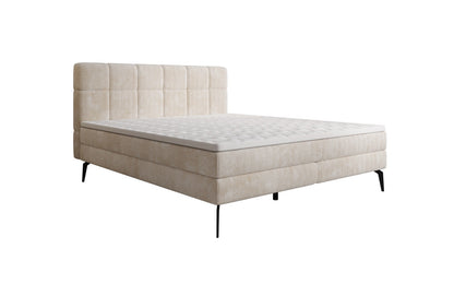 Luxusbetten24 Vera Boxspringbett Cord Design mit hohen Füßen