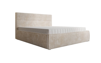 Designer Polsterbett Merry in Cord mit Stauraum