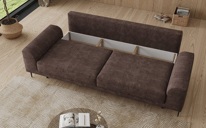 Designer 3 Sitzer Sofa Bloom in Cord mit Schlaffunktion und Stauraum