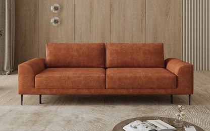 Designer 3 Sitzer Sofa Bloom in Cord mit Schlaffunktion und Stauraum