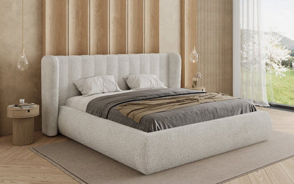 Luxusbetten24 Designer Valentina Bouclé Polsterbett mit Stauraum Schlafzimmer