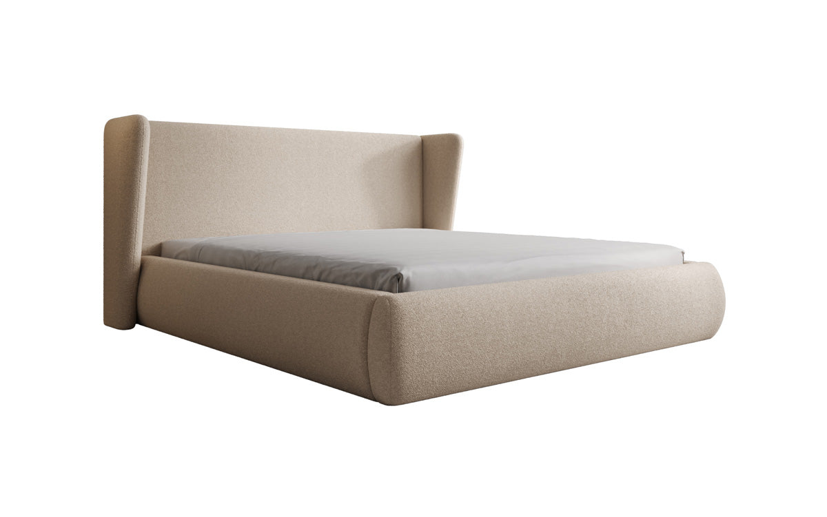 Luxusbetten24 Rosalie Polsterbett Teddy Bouclé 140x200 Beige