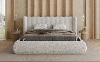 Luxusbetten24 Designer Valentina Bouclé Polsterbett mit Stauraum Schlafzimmer